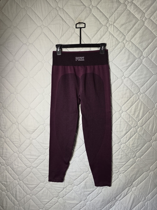 Victoria's Secret Pants - Victoria's Secret PINK Seamless Leggings Women Sz L Burgundy Activewear Pants